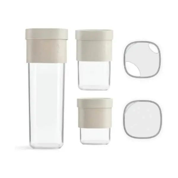 Lekue Flip Opbevaringsboks Sæt - 3 Dele