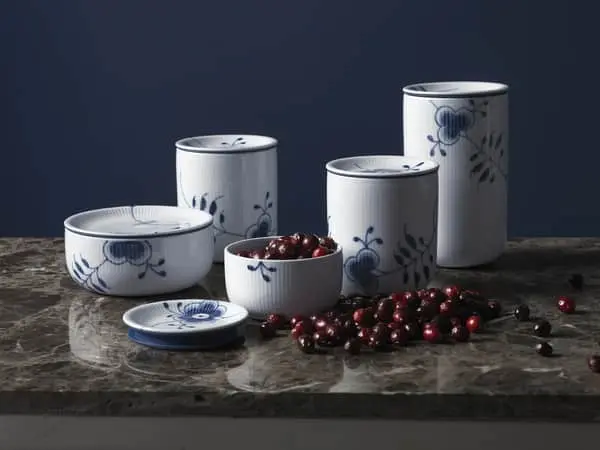 Royal Copenhagen Blå Mega Riflet Krukke - Billede 3