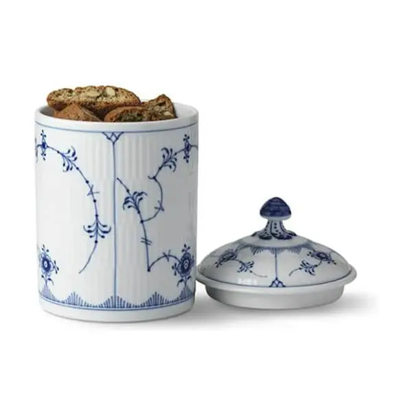 Royal Copenhagen Musselmalet Riflet Krukke M. Låg - Billede 4