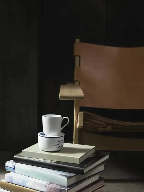 Royal Copenhagen Blå Mega Riflet Krukke - Billede 5